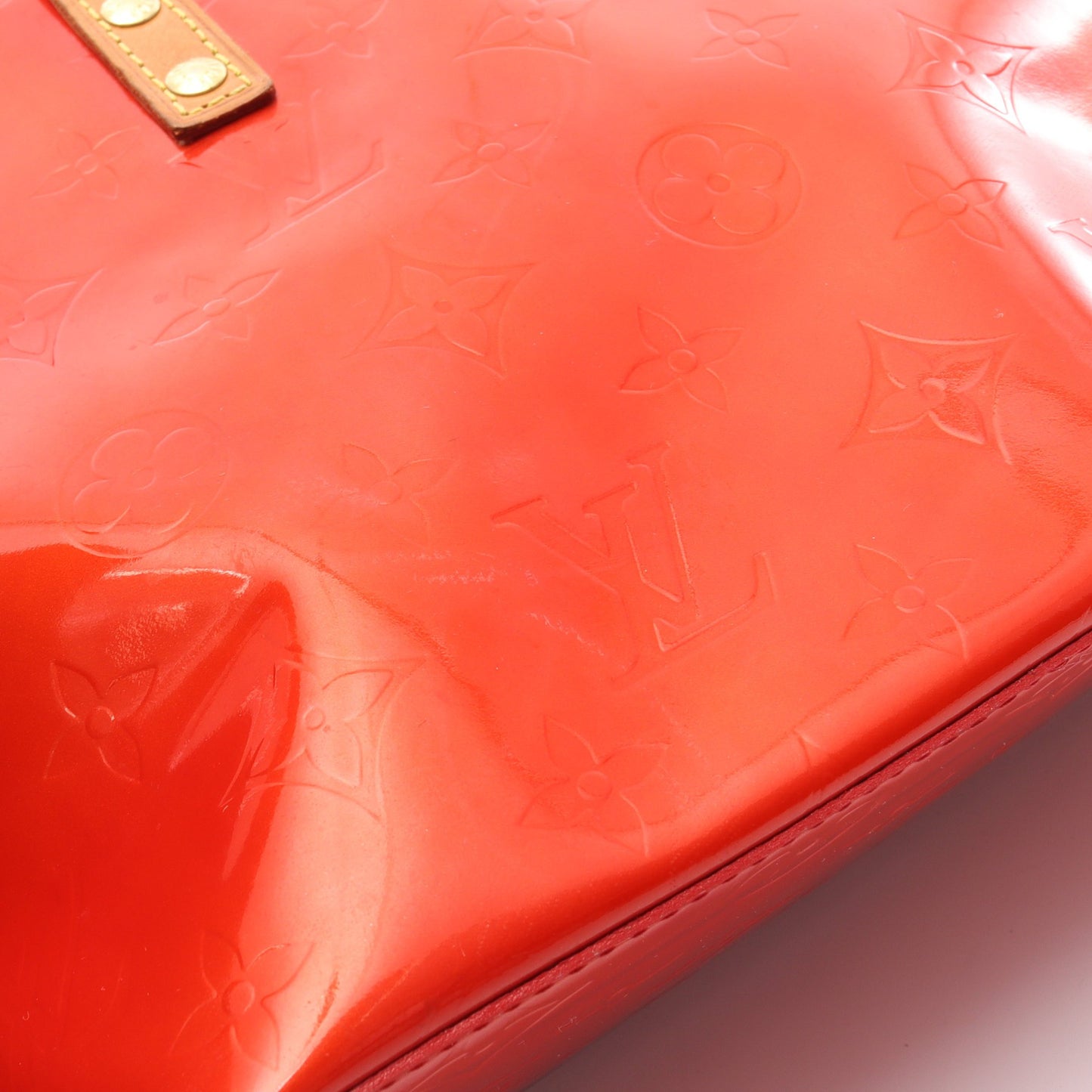 リードPM モノグラムヴェルニ ルージュ ハンドバッグ レザー レッド ルイヴィトン バッグ LOUIS VUITTON