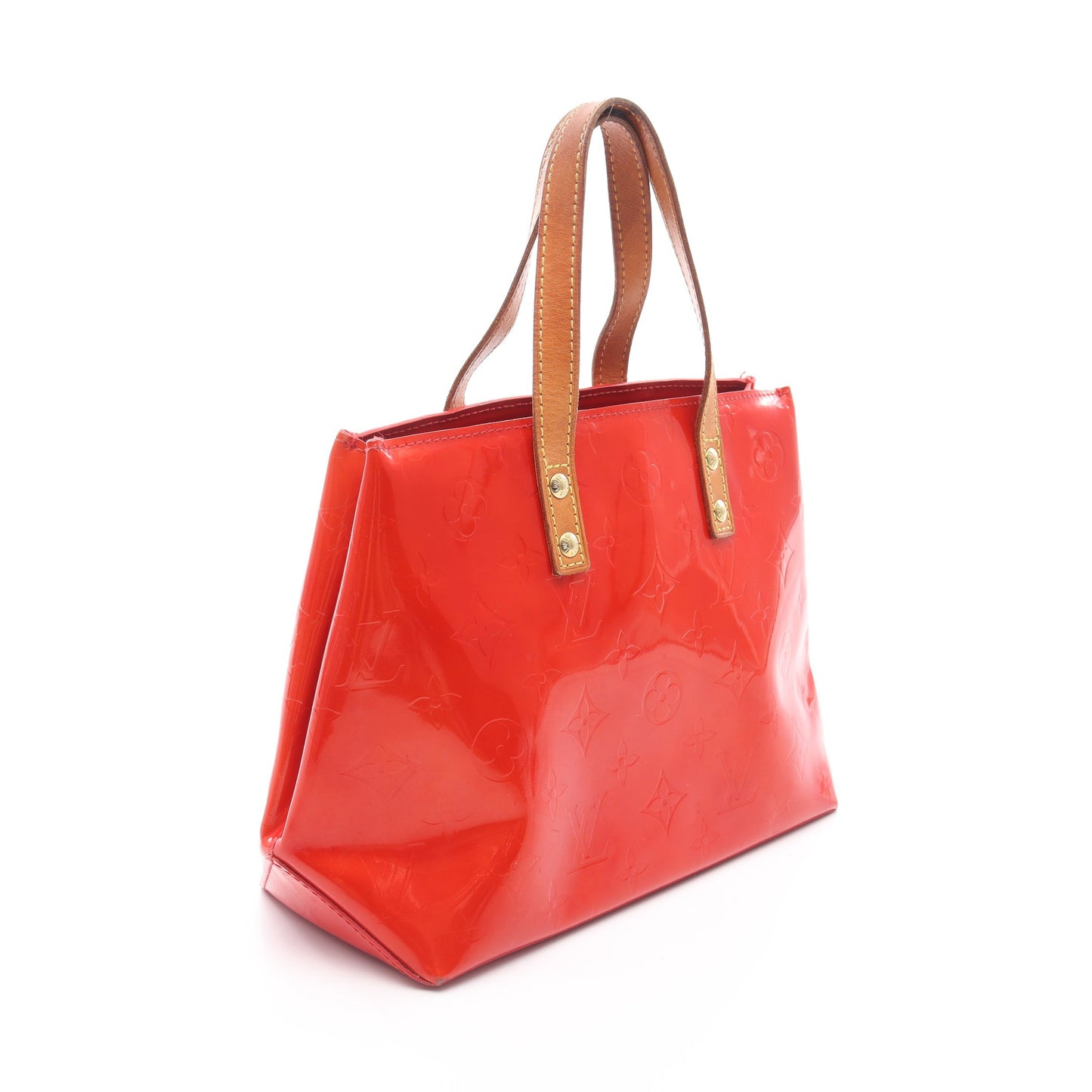 リードPM モノグラムヴェルニ ルージュ ハンドバッグ レザー レッド ルイヴィトン バッグ LOUIS VUITTON