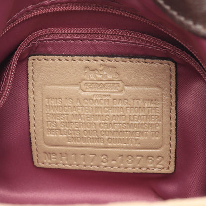 シグネチャー ショルダーバッグ トートバッグ キャンバス レザー ベージュ ダークブラウン コーチ バッグ COACH