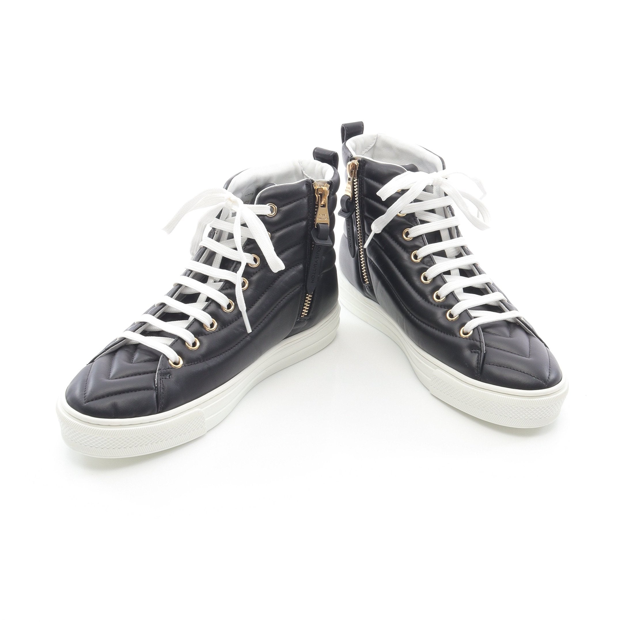 ステラーライン ハイカットスニーカー レザー ブラック ルイヴィトン