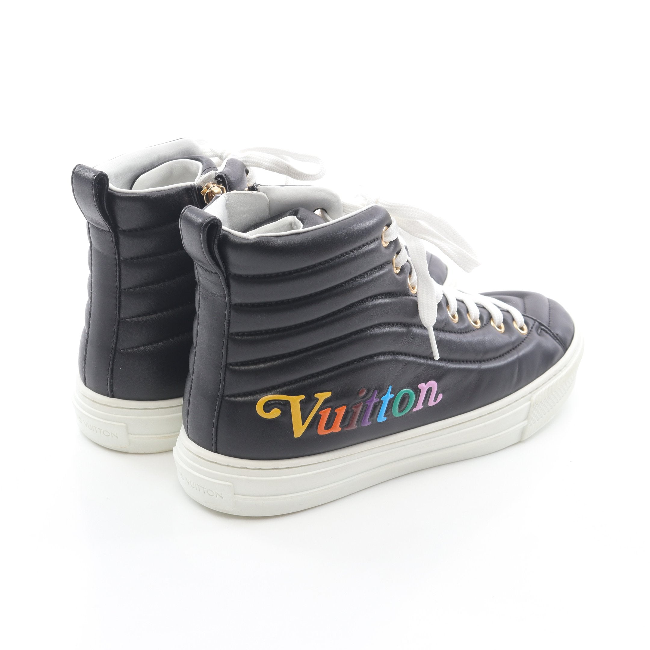 ステラーライン ハイカットスニーカー レザー ブラック ルイヴィトン