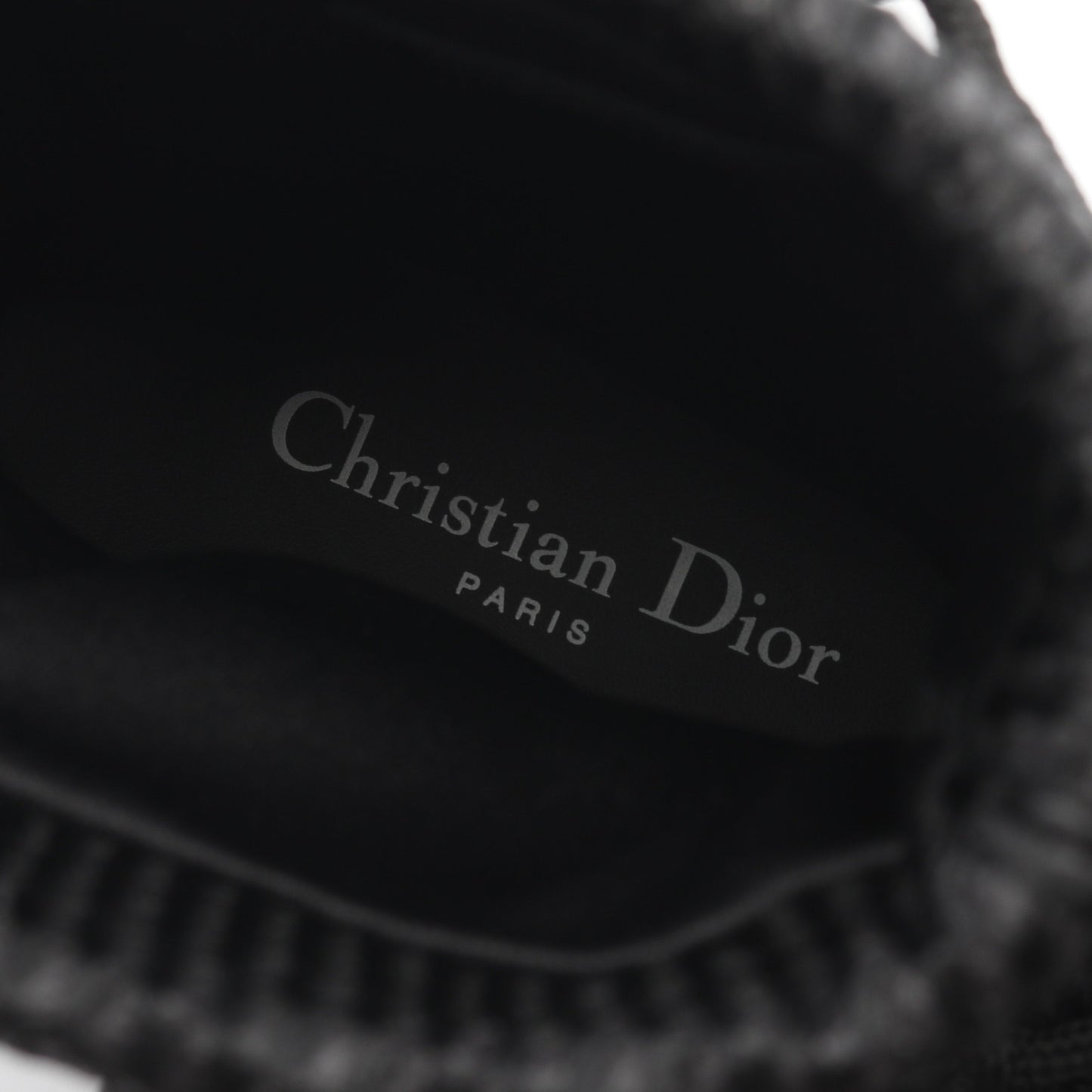 メッシュ ブーツ レザー ファブリック ブラック クリスチャンディオール シューズ Christian Dior
