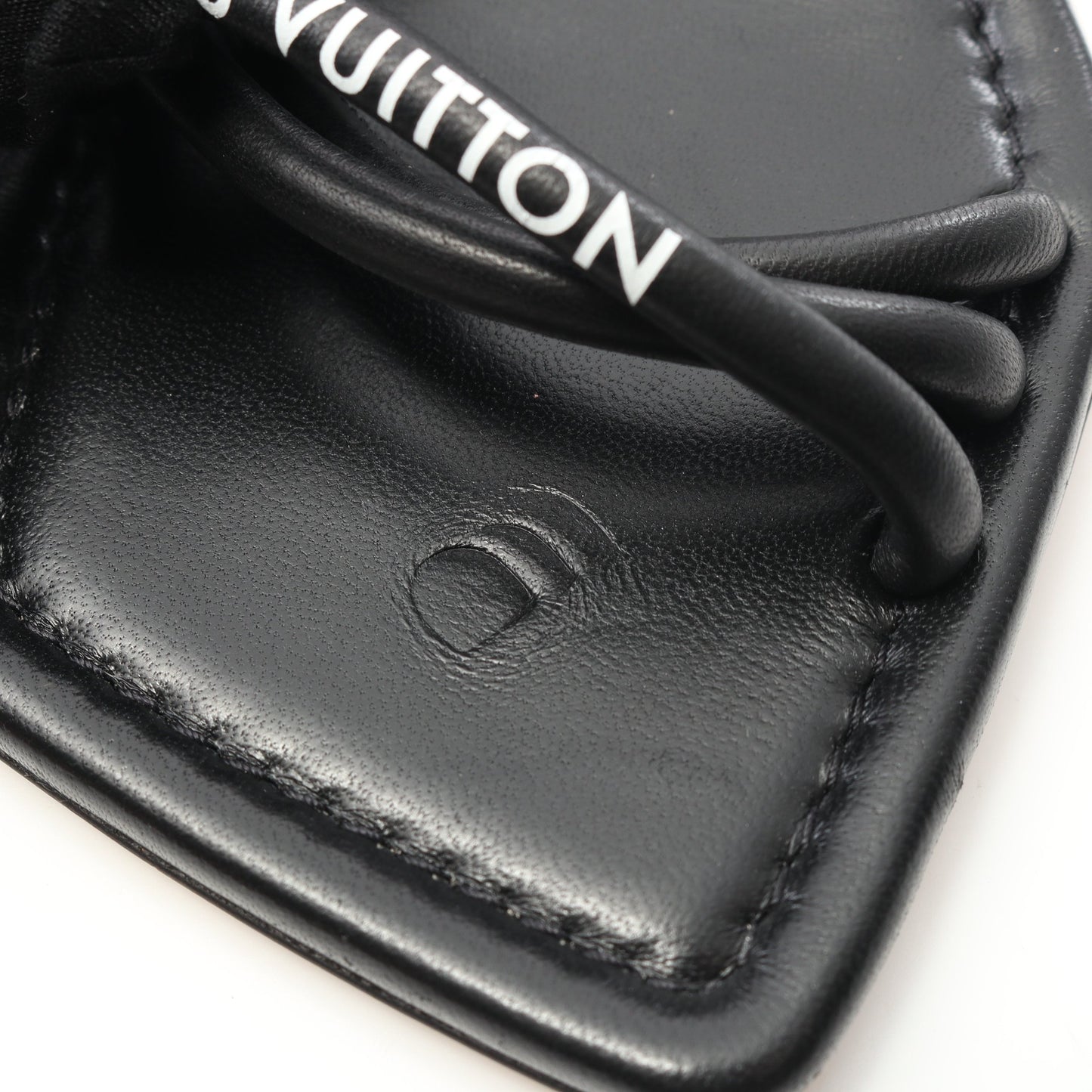 アイコンロゴ サンダル レザー ブラック ルイヴィトン シューズ LOUIS VUITTON