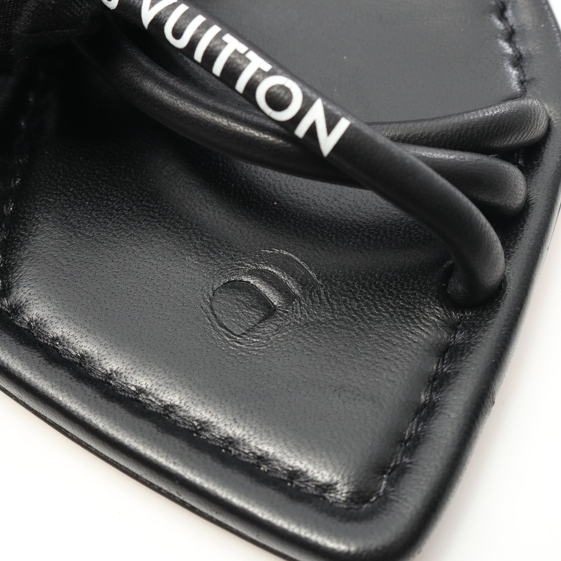 アイコンロゴ サンダル レザー ブラック ルイヴィトン シューズ LOUIS VUITTON