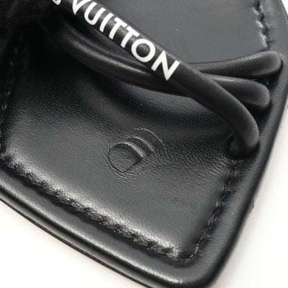 アイコンロゴ サンダル レザー ブラック ルイヴィトン シューズ LOUIS VUITTON