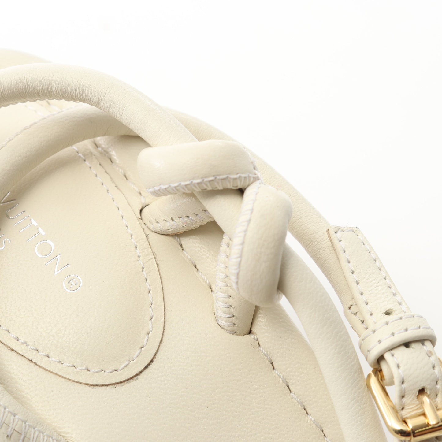 アイコンロゴ サンダル レザー ホワイト ルイヴィトン シューズ LOUIS VUITTON