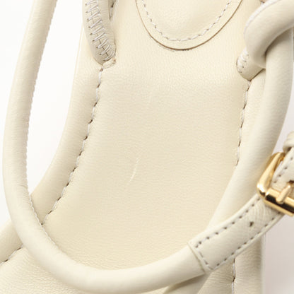 アイコンロゴ サンダル レザー ホワイト ルイヴィトン シューズ LOUIS VUITTON
