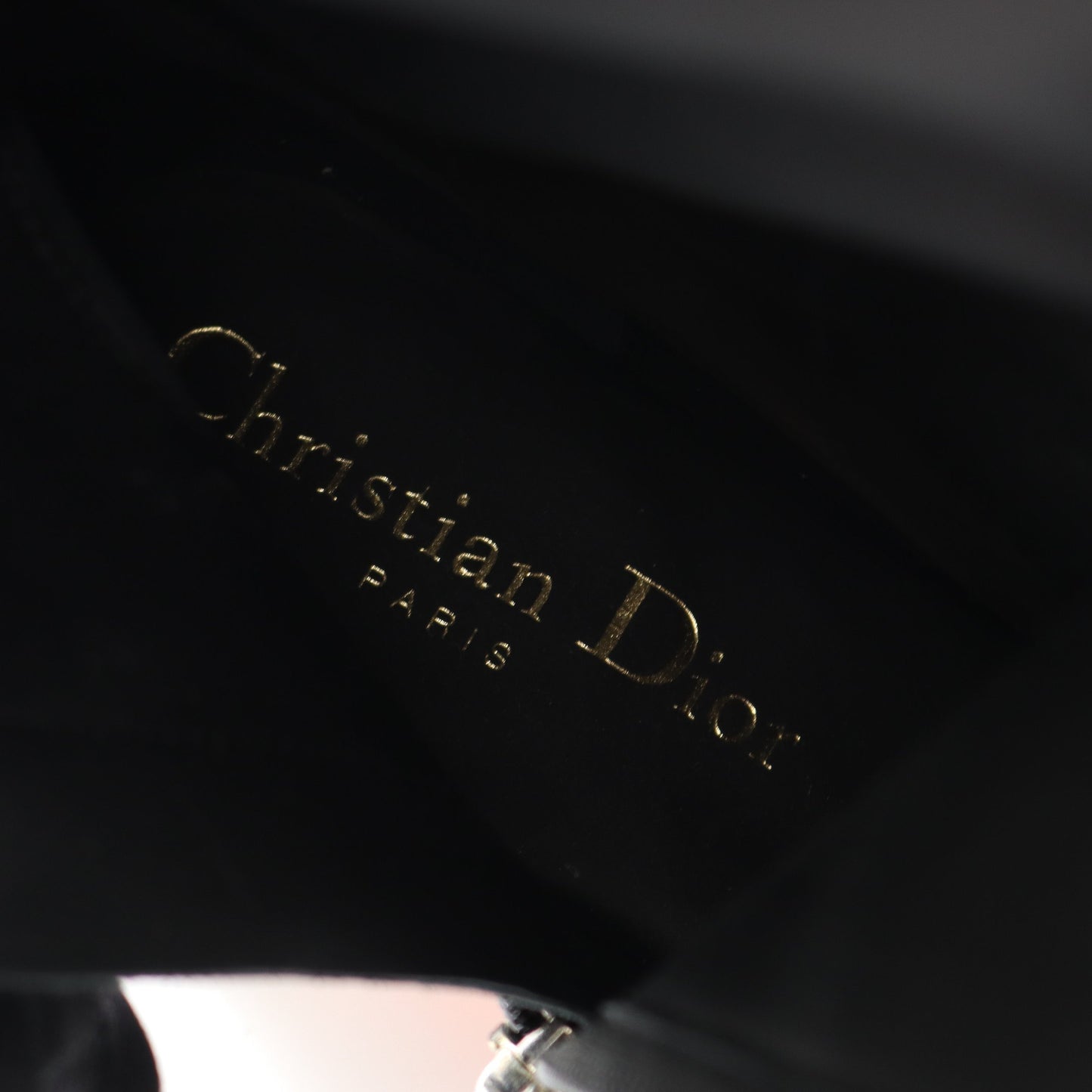 CD ブーツ エナメルレザー ブラック オレンジレッド クリスチャンディオール シューズ Christian Dior