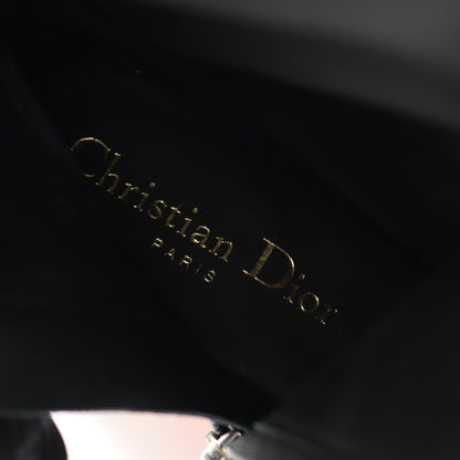 CD ブーツ エナメルレザー ブラック オレンジレッド クリスチャンディオール シューズ Christian Dior