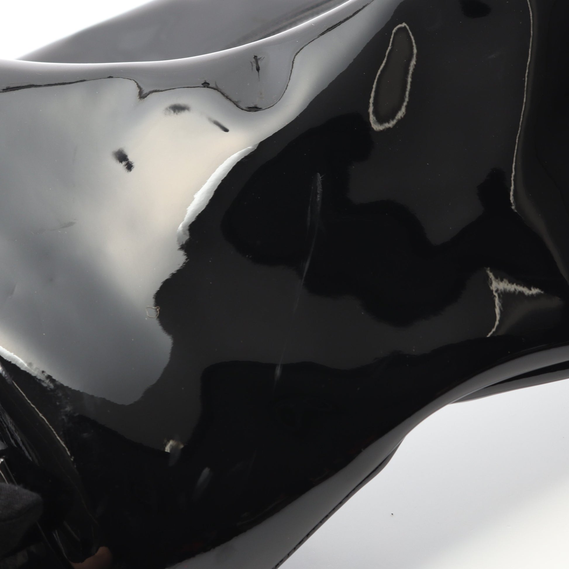 CD ブーツ エナメルレザー ブラック オレンジレッド クリスチャンディオール シューズ Christian Dior