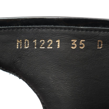 CD ブーツ エナメルレザー ブラック オレンジレッド クリスチャンディオール シューズ Christian Dior