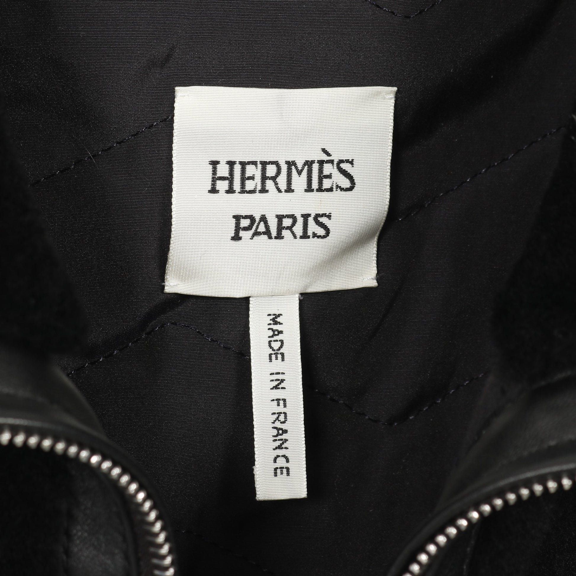 ロングムートンジレ ベスト シープファー ブラック エルメス アウター HERMES