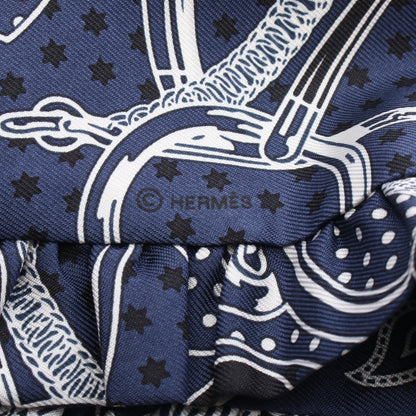 TWILLY VOLANT ツイリー Eperon d'Or リボン スカーフ シルク ダークネイビー ホワイト ブラック エルメス 財布・小物 HERMES
