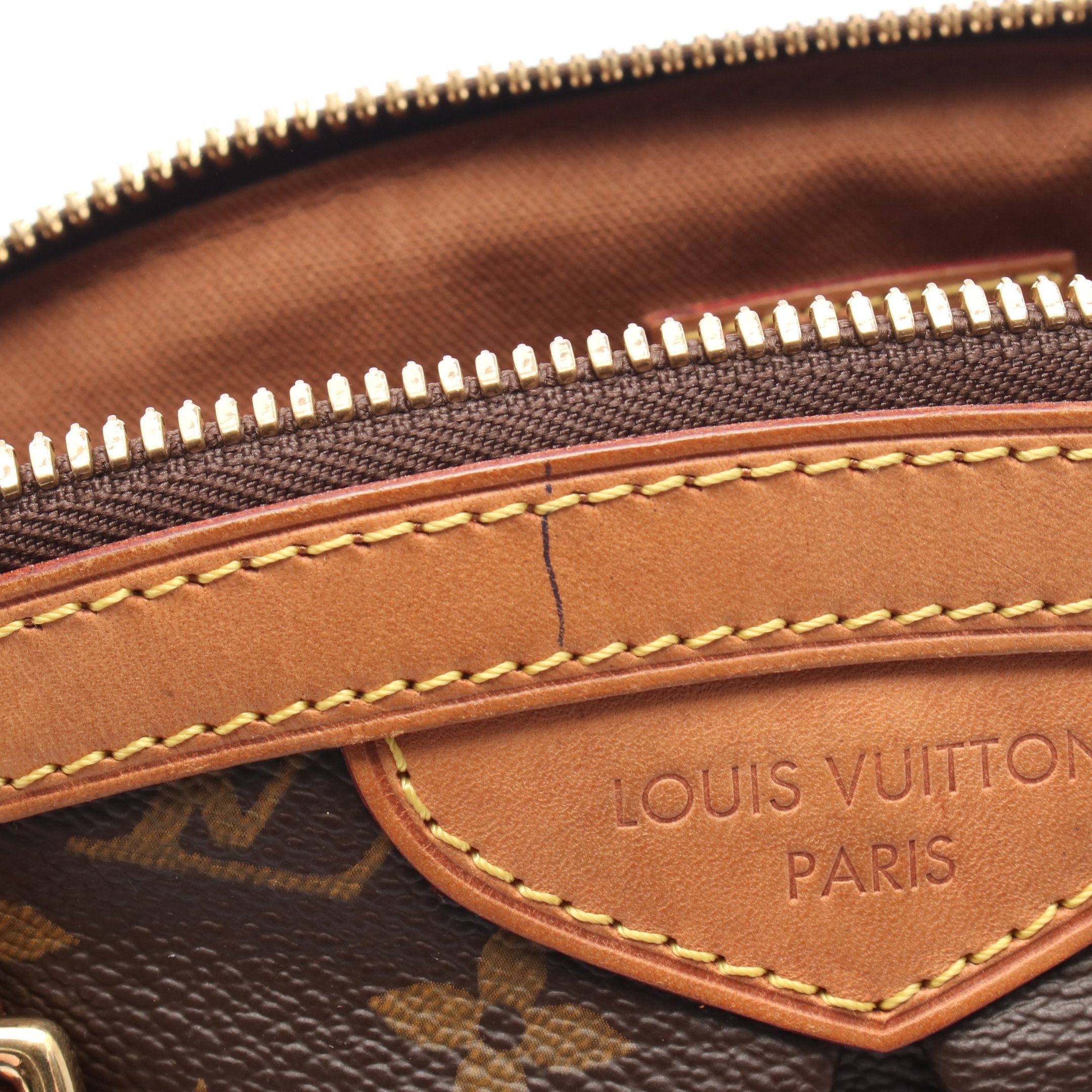 ティヴォリPM モノグラム ハンドバッグ PVC レザー ブラウン ルイ