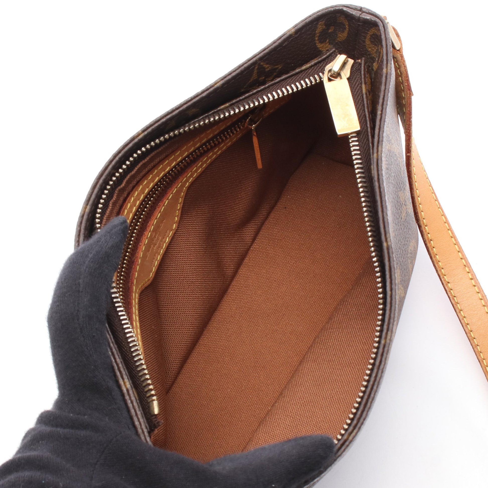 トロター モノグラム ショルダーバッグ PVC レザー ブラウン ルイヴィトン バッグ LOUIS VUITTON