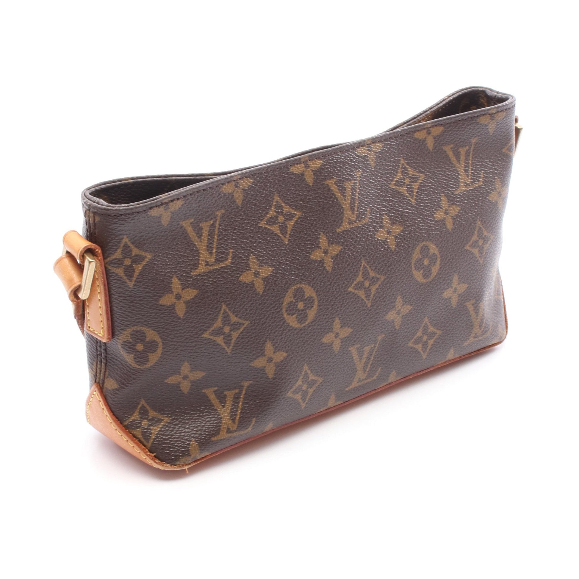 トロター モノグラム ショルダーバッグ PVC レザー ブラウン ルイヴィトン バッグ LOUIS VUITTON