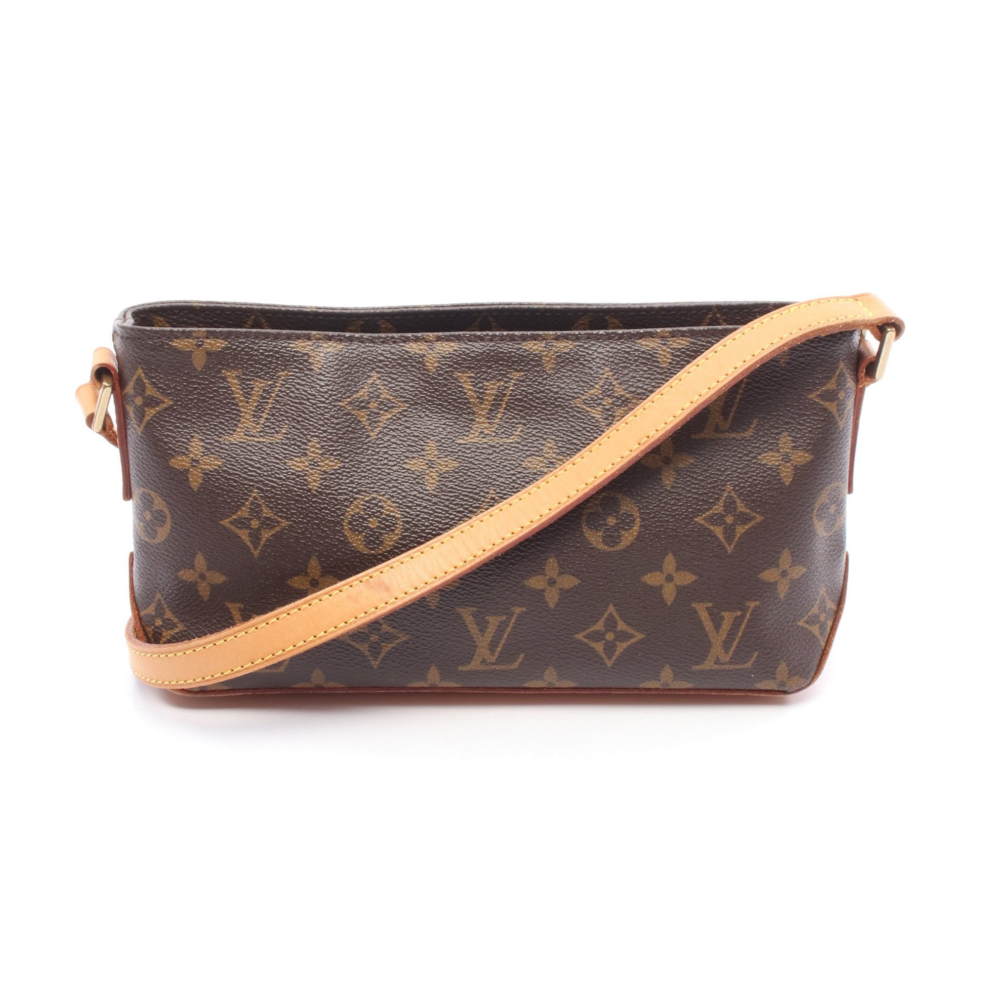 トロター モノグラム ショルダーバッグ PVC レザー ブラウン ルイヴィトン バッグ LOUIS VUITTON