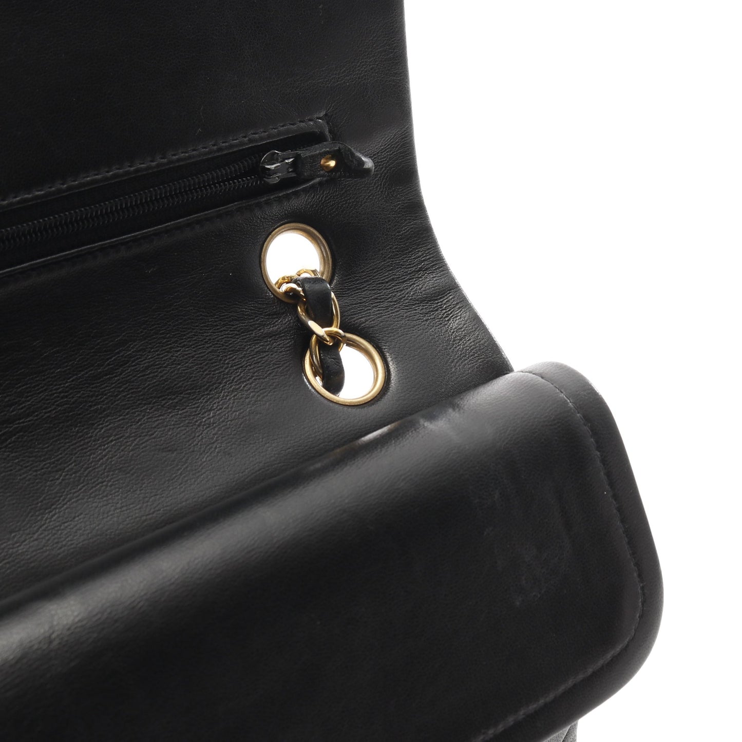 マトラッセ ダブルフラップ Wチェーンショルダーバッグ ラムスキン ブラック ゴールド金具 シャネル バッグ CHANEL
