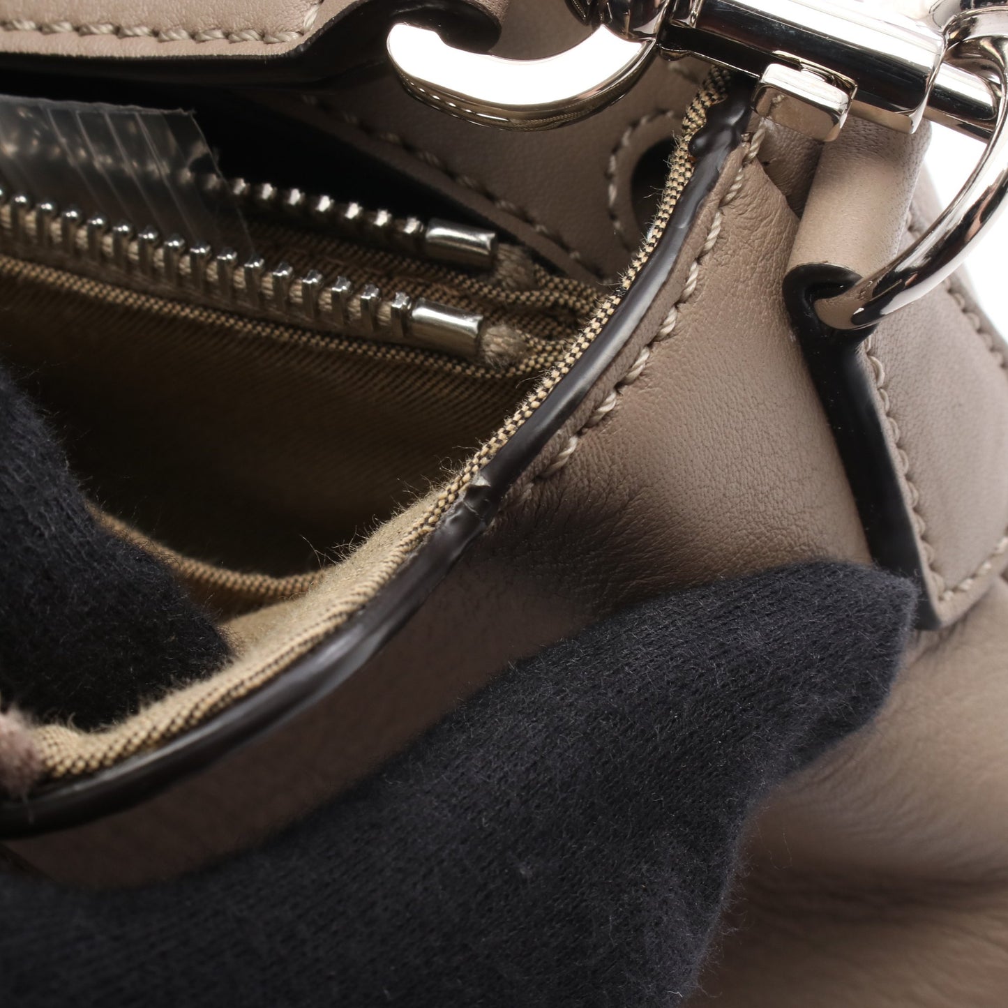 BY THE WAY MEDIUM バイザウェイ ミディアム ハンドバッグ レザー グレーベージュ 2WAY フェンディ バッグ FENDI