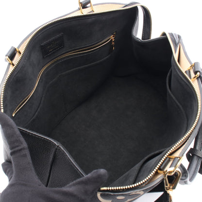 グラン パレMM バイカラー モノグラムアンプラント ハンドバッグ レザー ブラック ベージュ 2WAY ルイヴィトン バッグ LOUIS VUITTON