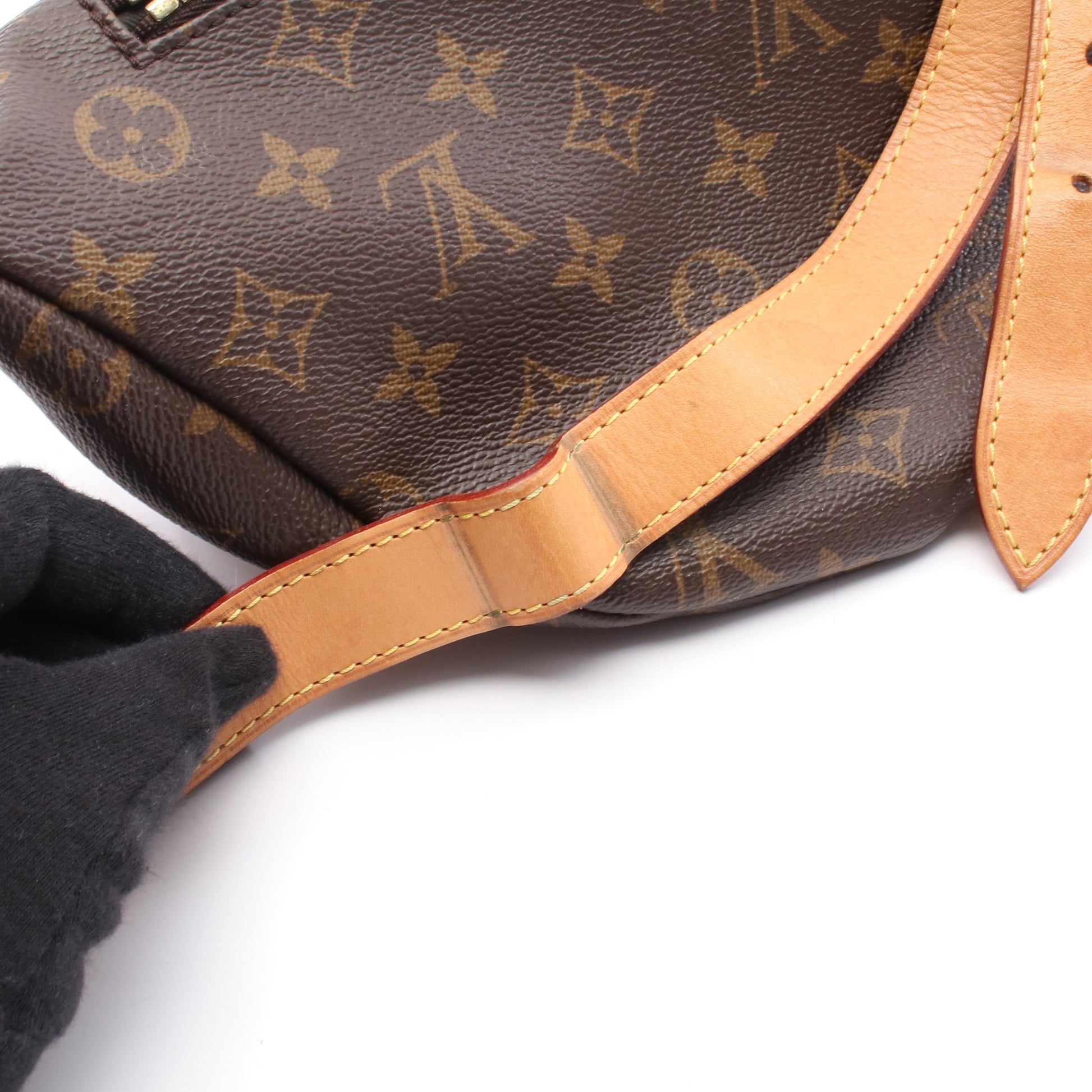 バムバッグ モノグラム ボディバッグ ウエストバッグ PVC レザー ブラウン ルイヴィトン バッグ LOUIS VUITTON