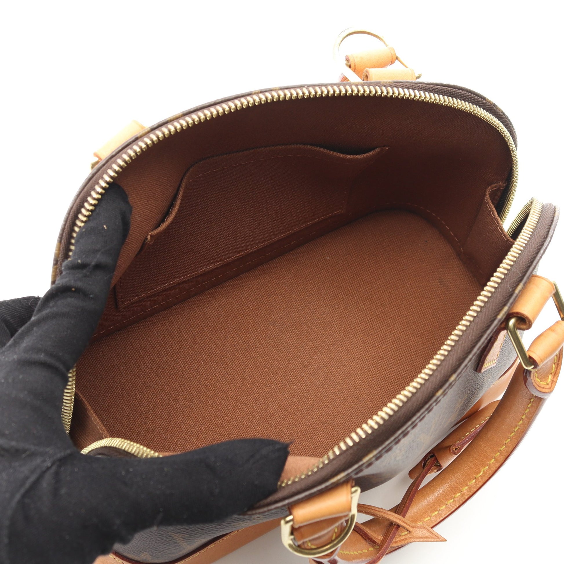 アルマBB モノグラム ハンドバッグ PVC レザー ブラウン 2WAY ルイ  