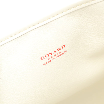 アンジュ ミニポーチ ハンドバッグ トートバッグ コーティングキャンバス レザー ホワイト ゴヤール バッグ GOYARD