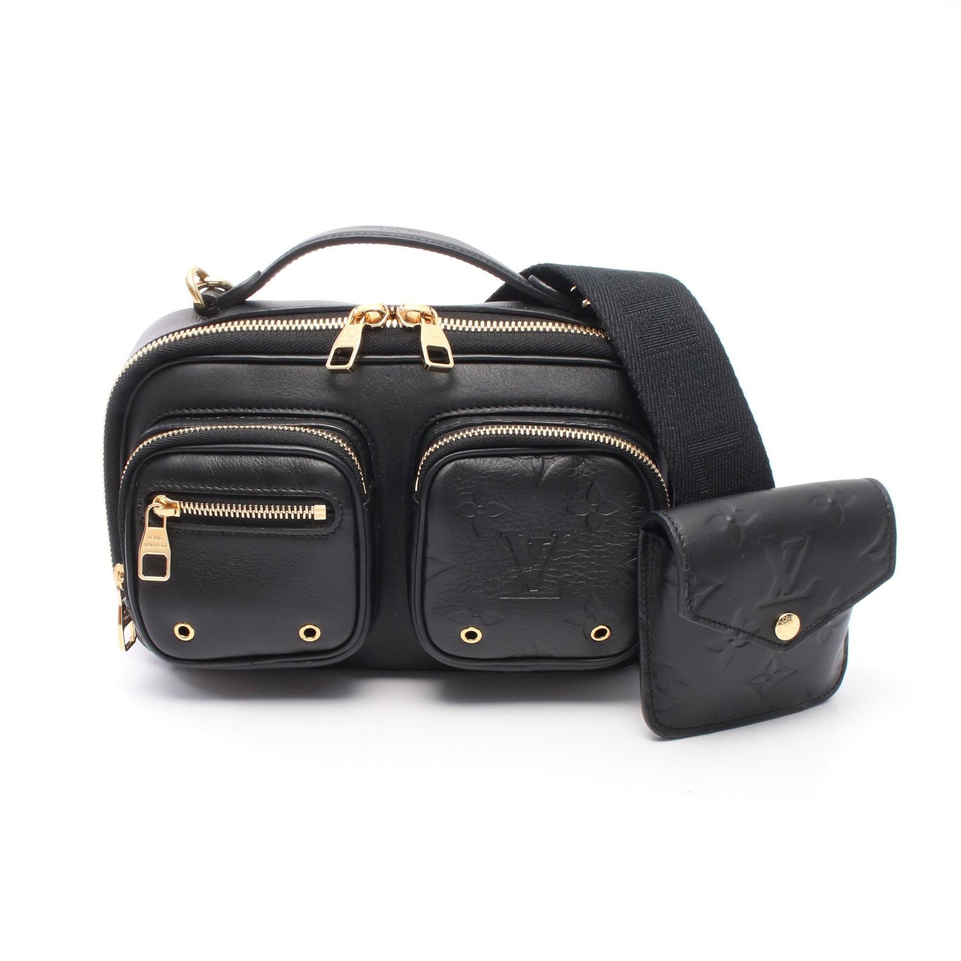 ユーティリティ クロスボディ ショルダーバッグ レザー ブラック 2WAY ルイヴィトン バッグ LOUIS VUITTON