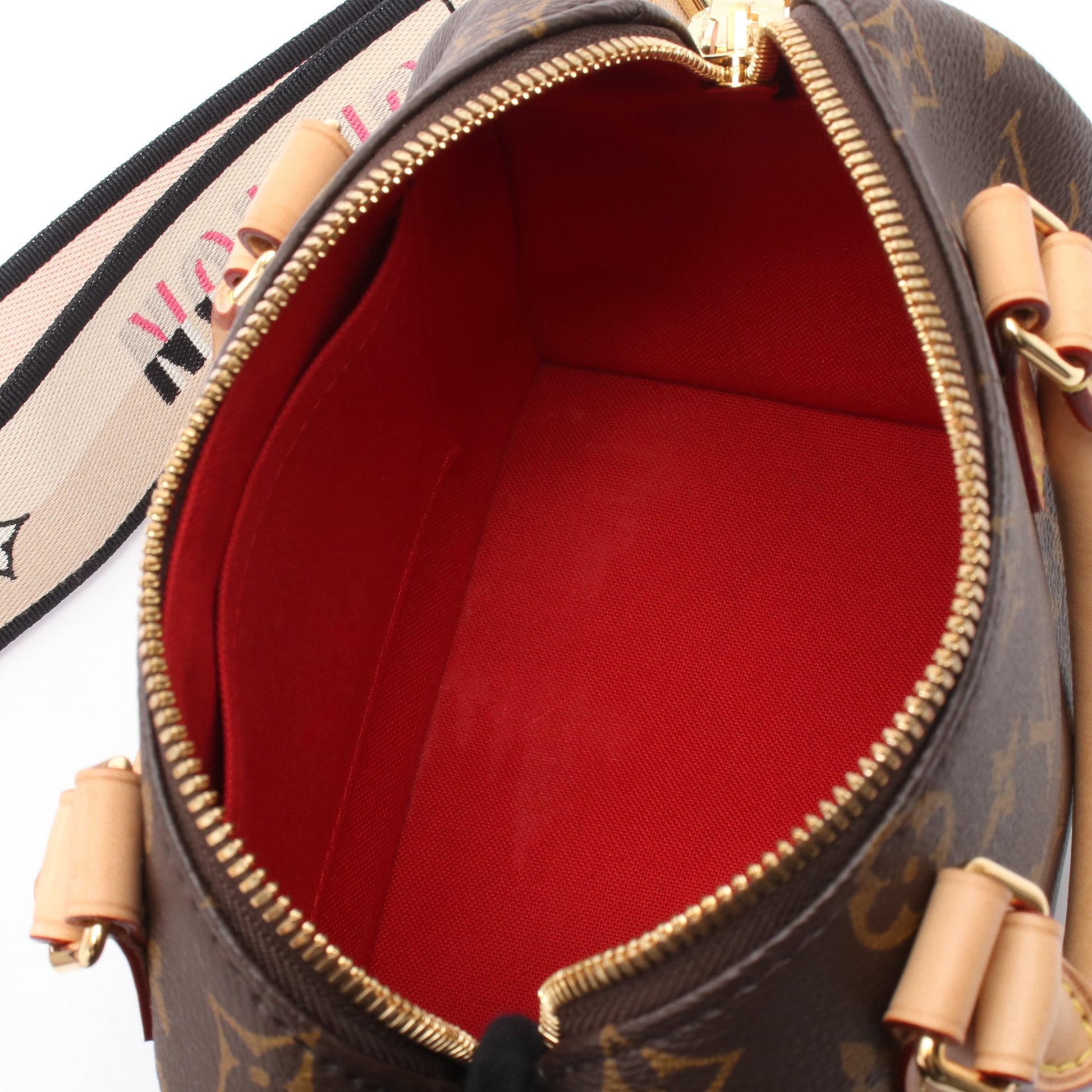 スピーディ バンドリエール20 モノグラム ハンドバッグ PVC レザー ブラウン 2WAY ルイヴィトン バッグ LOUIS VUITTON