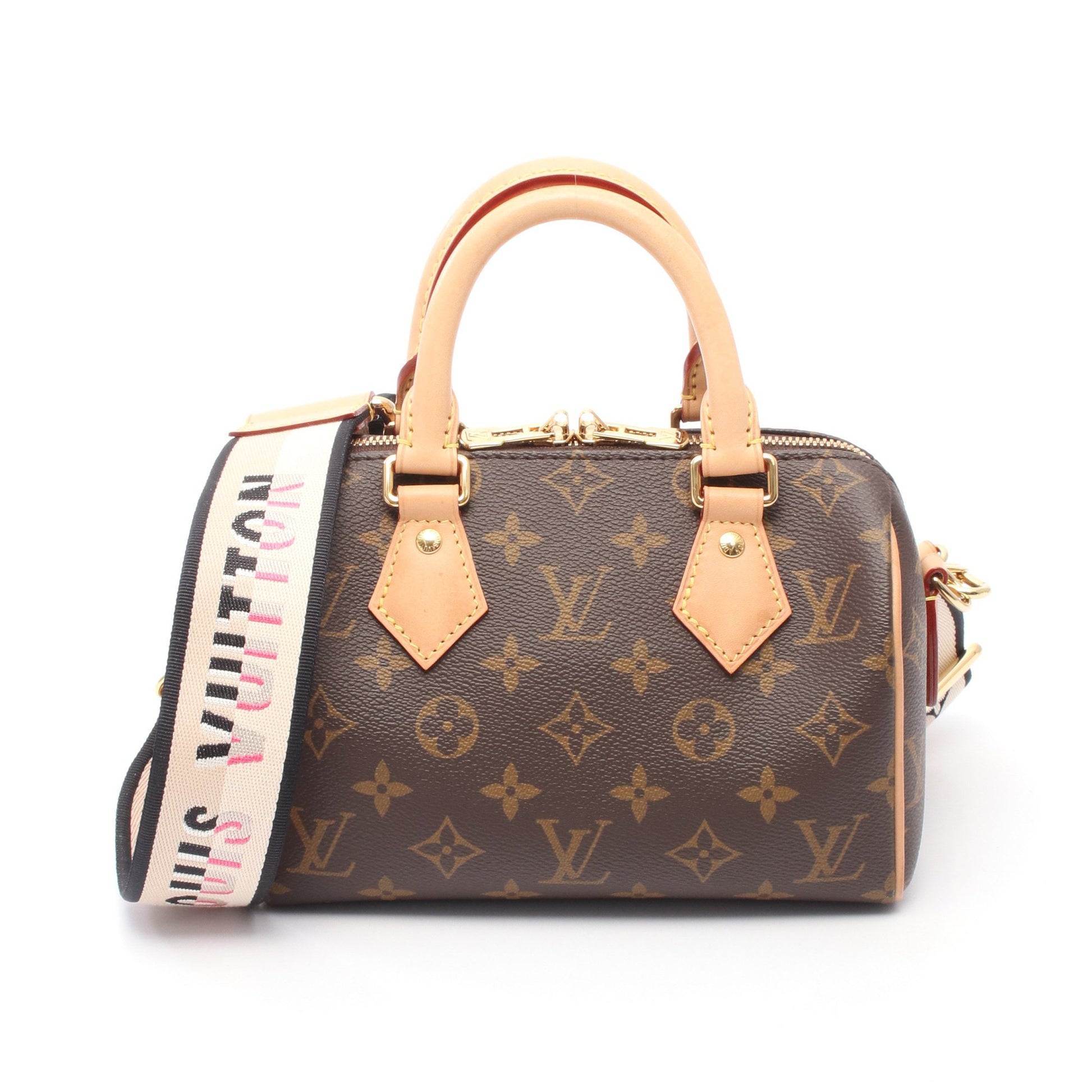 スピーディ バンドリエール20 モノグラム ハンドバッグ PVC レザー ブラウン 2WAY ルイヴィトン バッグ LOUIS VUITTON