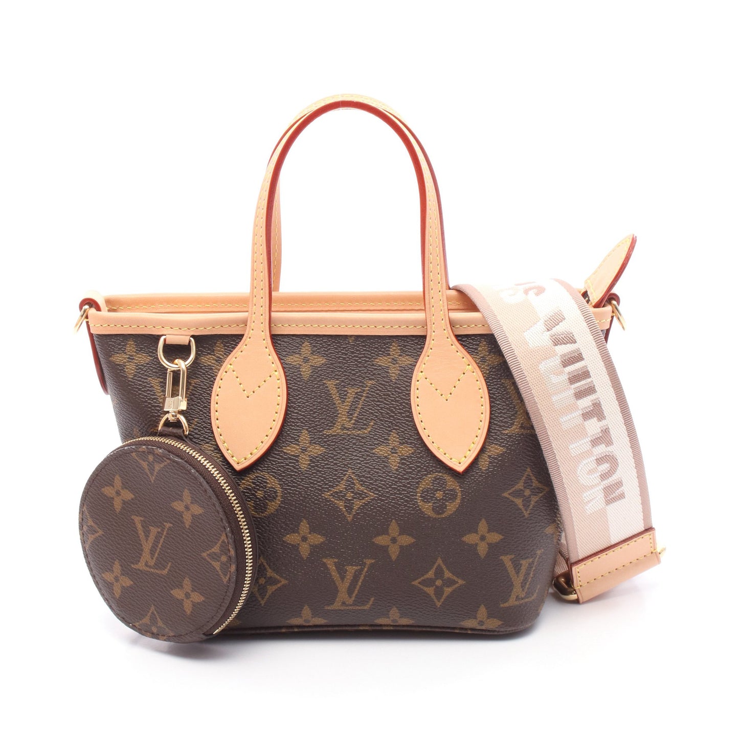 ネヴァーフルBB モノグラム ベージュ ハンドバッグ PVC レザー ブラウン 2WAY ルイヴィトン バッグ LOUIS VUITTON
