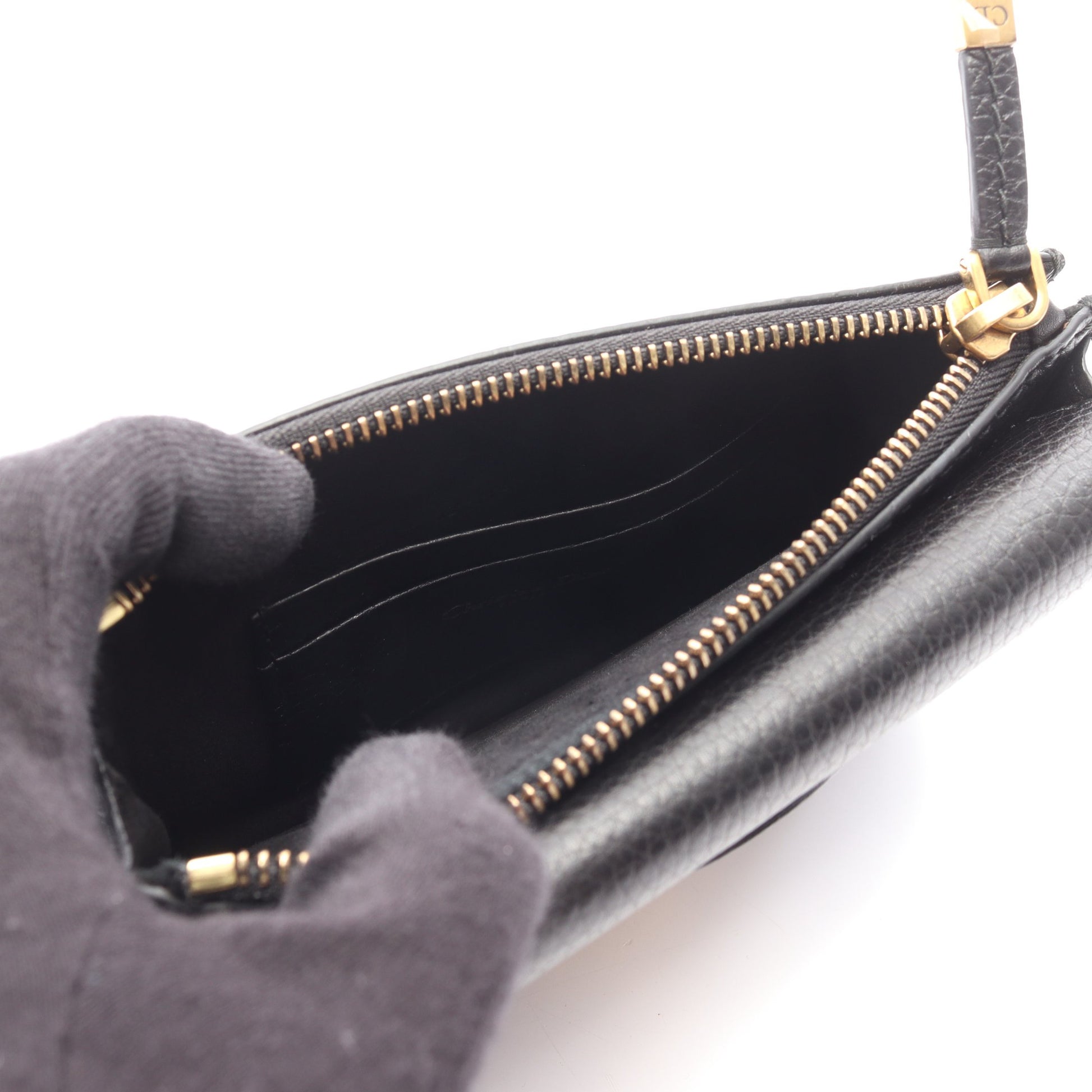 ADDICT アディクト クラッチバッグ レザー ブラック クリスチャンディオール バッグ Christian Dior
