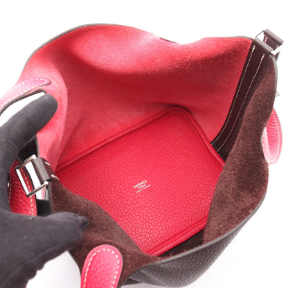 ピコタンPM ルージュセリエ ローズメキシコ ハンドバッグ トリヨンクレマンス ダークブラウン ピンクパープル シルバー金具 Z刻印 エルメス バッグ HERMES
