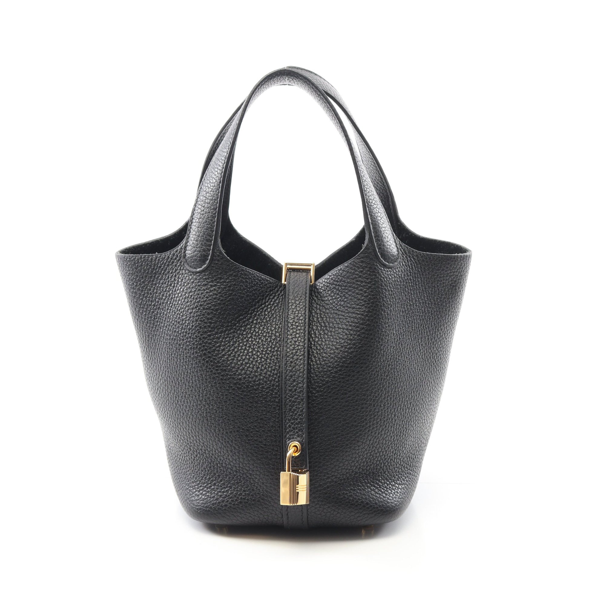 ピコタンPM ハンドバッグ トリヨンクレマンス ブラック ゴールド金具 Y刻印 エルメス バッグ HERMES