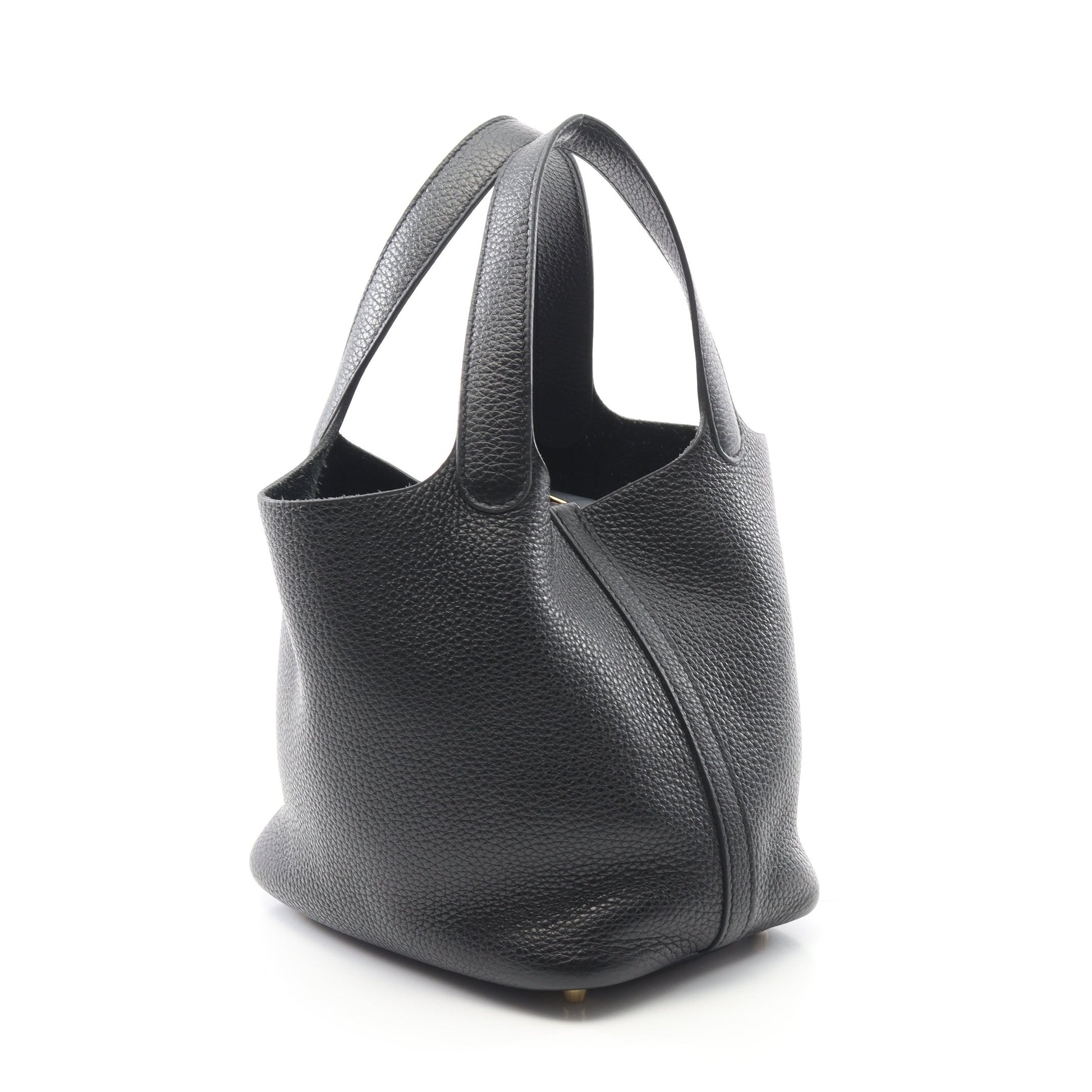 ピコタンPM ハンドバッグ トリヨンクレマンス ブラック ゴールド金具 Y刻印 エルメス バッグ HERMES