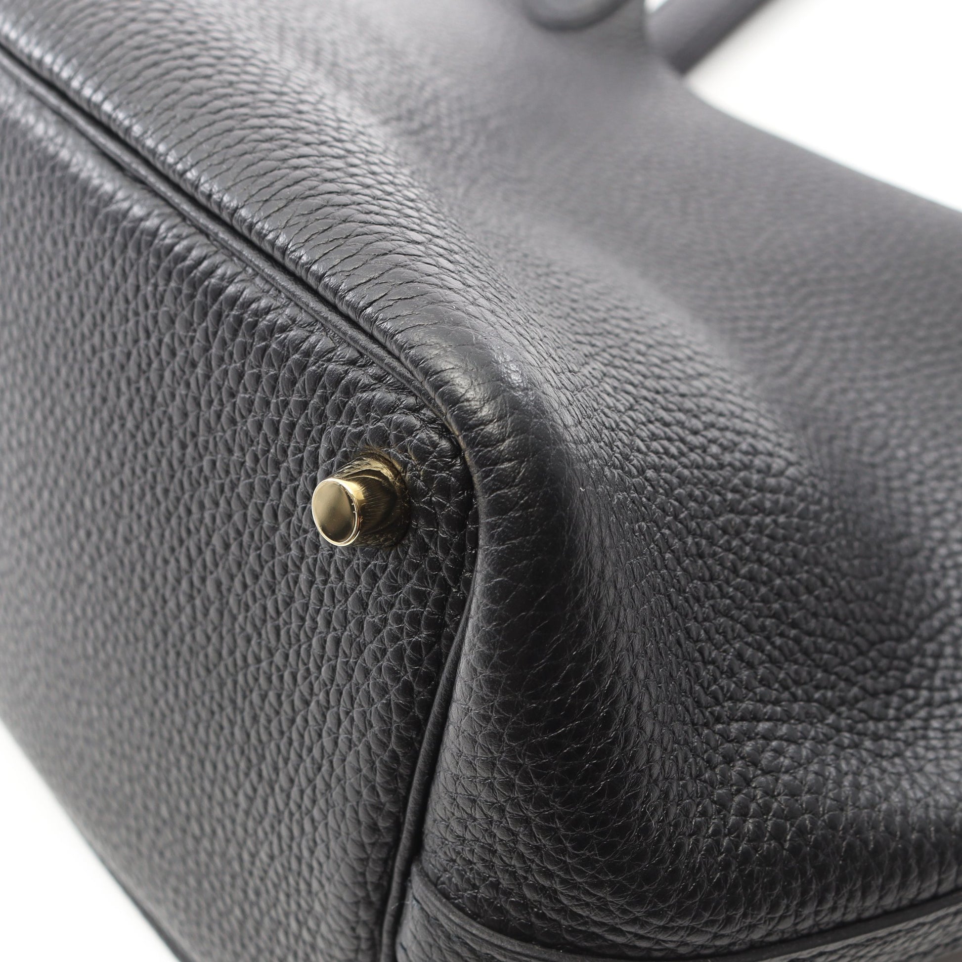 ピコタンPM ハンドバッグ トリヨンクレマンス ブラック ゴールド金具 Y刻印 エルメス バッグ HERMES