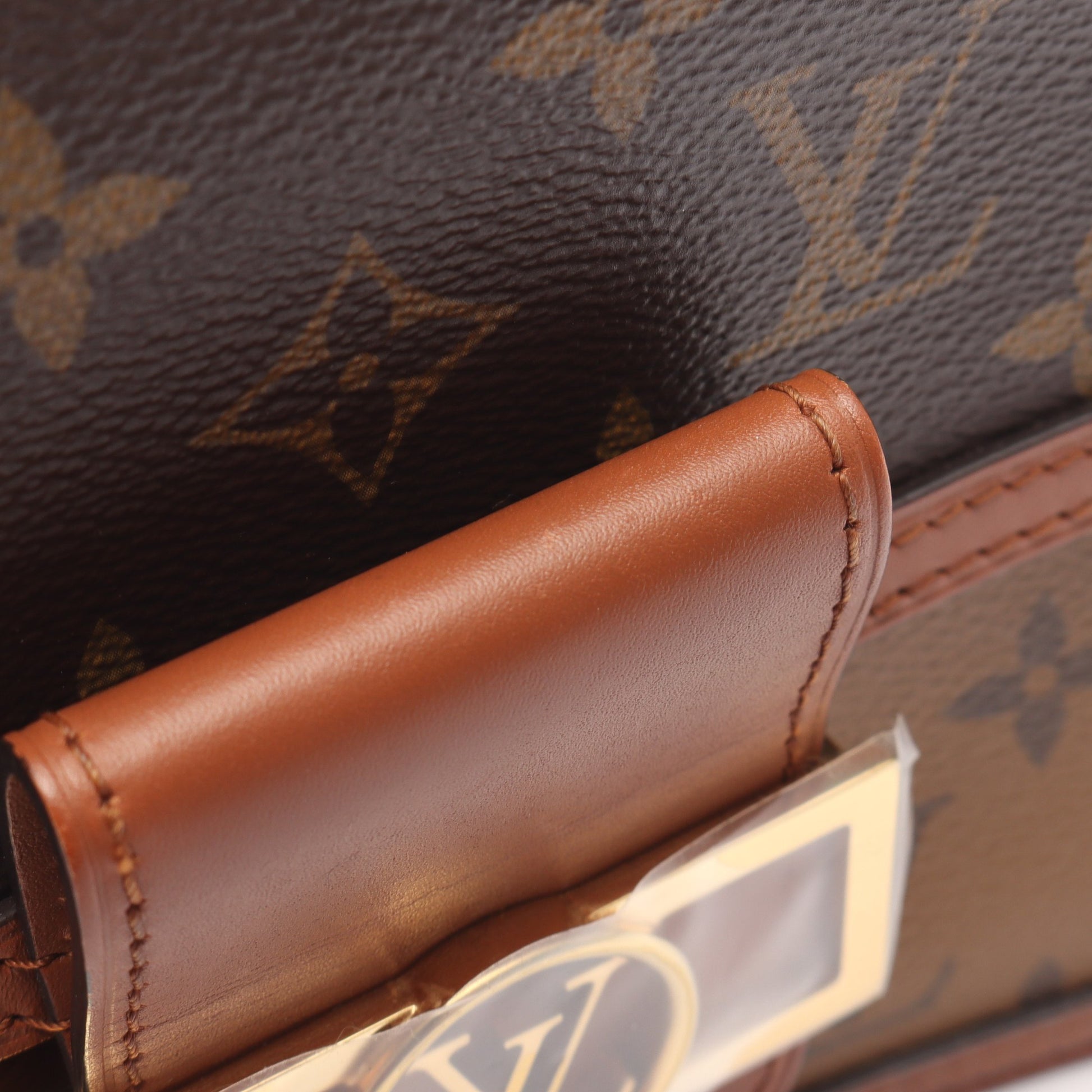 ドーフィーヌ MINI モノグラムリバース ショルダーバッグ PVC レザー ブラウン ベージュ 2WAY ルイヴィトン バッグ LOUIS VUITTON