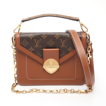 サックビファス モノグラム ハンドバッグ PVC レザー ブラウン ライトブラウン 3WAY ルイヴィトン バッグ LOUIS VUITTON