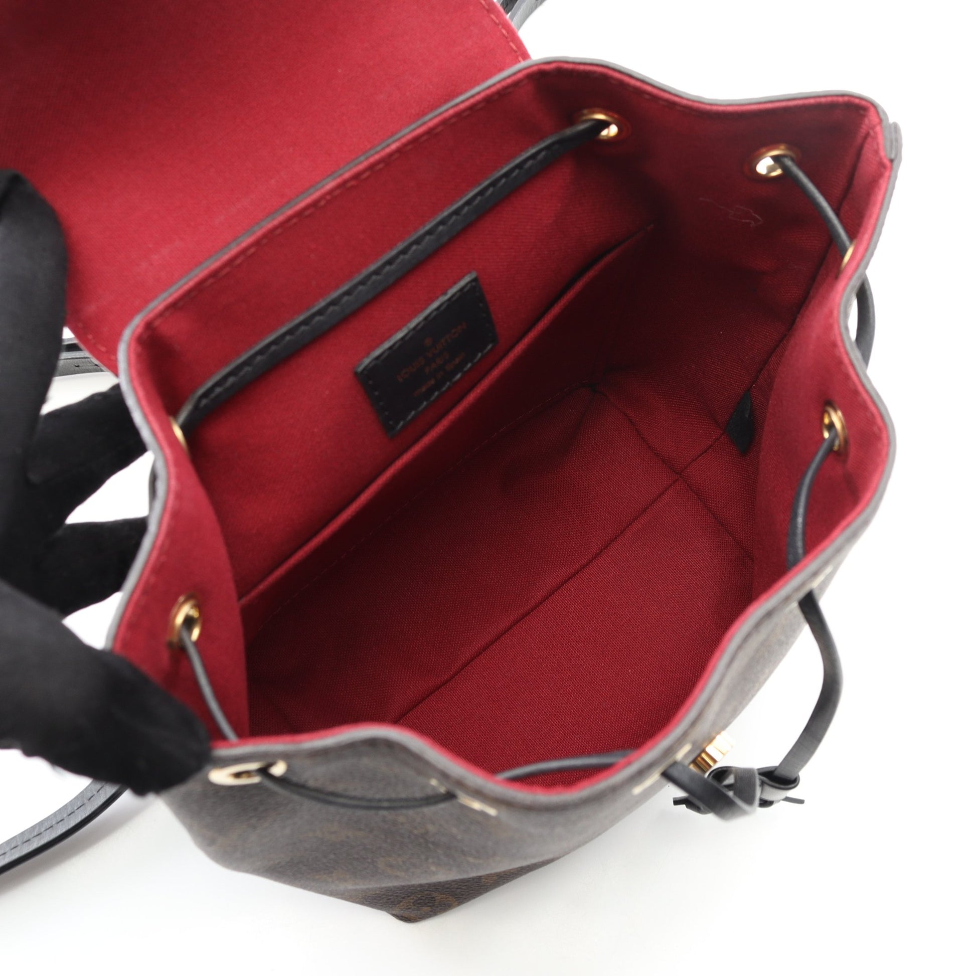 モンスリ NM BB モノグラム バックパック リュックサック PVC レザー ブラウン ブラック ルイヴィトン バッグ LOUIS VUITTON