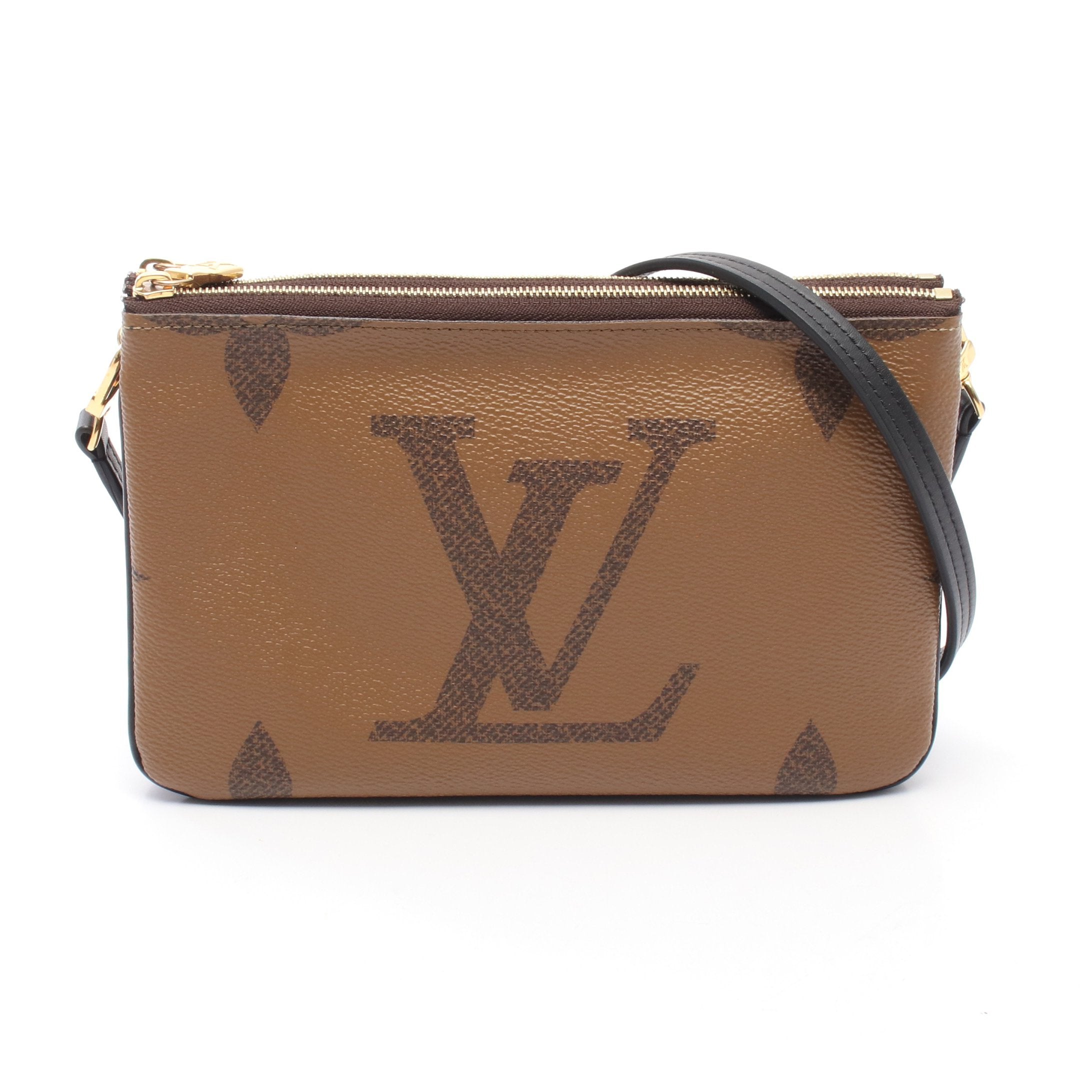 ポシェット ドゥーブル ジップ モノグラムジャイアント リバース