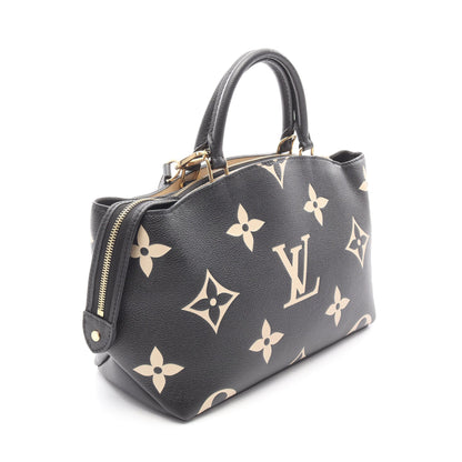 プティ パレPM バイカラーモノグラムアンプラント ハンドバッグ レザー ブラック ベージュ 2WAY ルイヴィトン バッグ LOUIS VUITTON