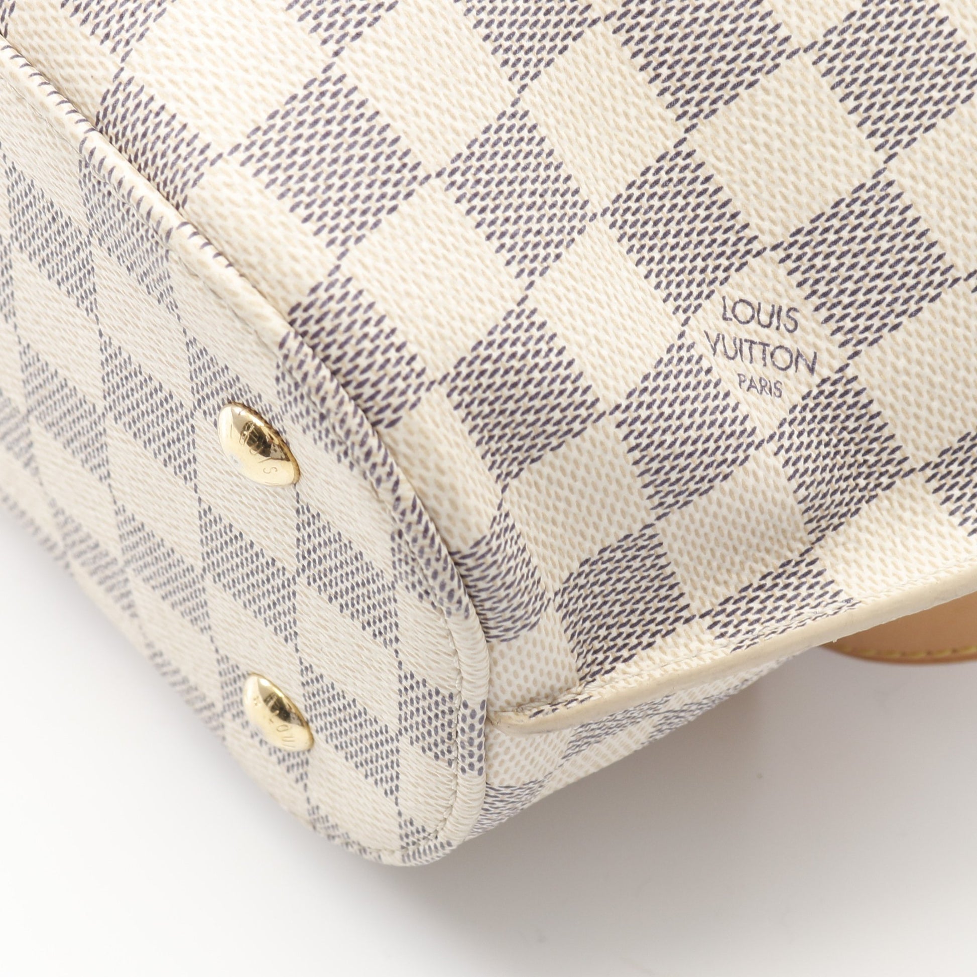 ジロラッタ ダミエアズール ローズバレリーヌ ハンドバッグ トートバッグ PVC レザー ホワイト 2WAY ルイヴィトン バッグ LOUIS VUITTON