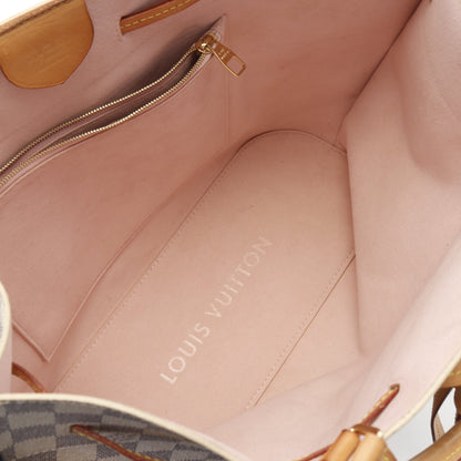 ジロラッタ ダミエアズール ローズバレリーヌ ハンドバッグ トートバッグ PVC レザー ホワイト 2WAY ルイヴィトン バッグ LOUIS VUITTON