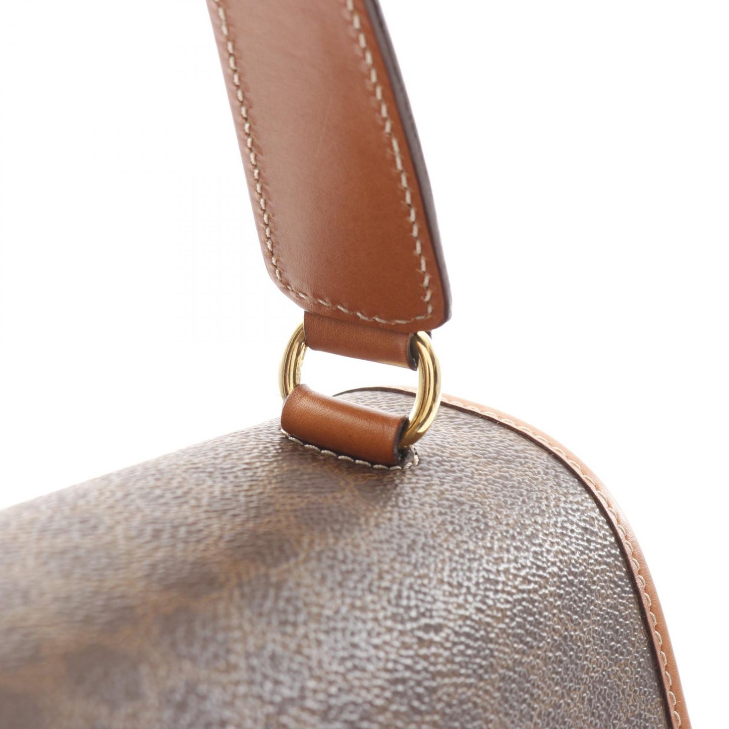 マカダム ハンドバッグ PVC レザー ブラウン 2WAY セリーヌ バッグ CELINE