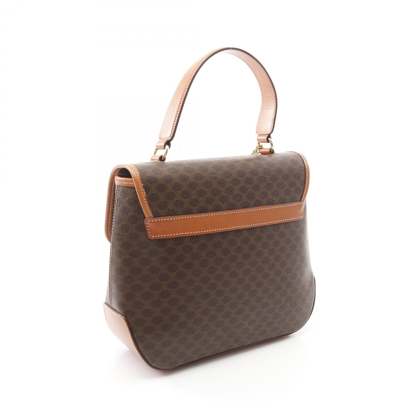 マカダム ハンドバッグ PVC レザー ブラウン 2WAY セリーヌ バッグ CELINE