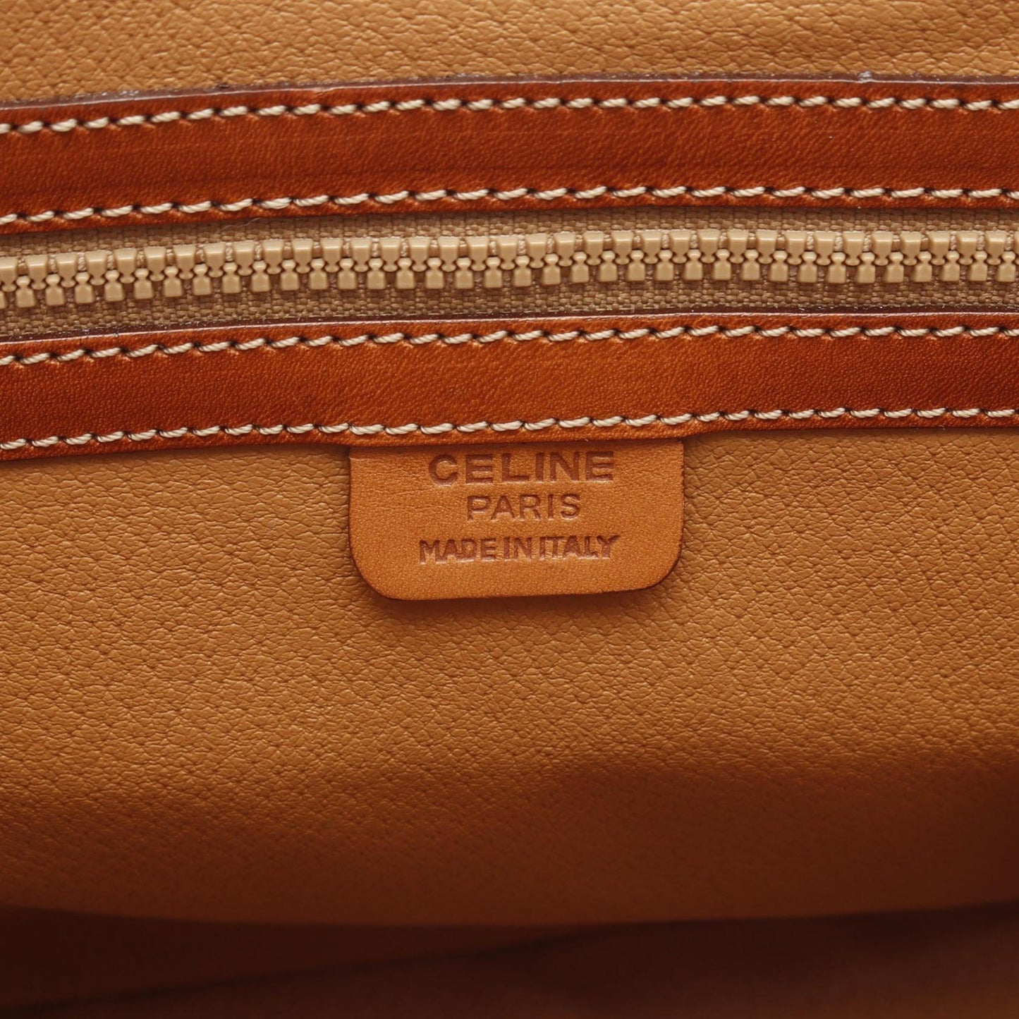 マカダム ハンドバッグ PVC レザー ブラウン 2WAY セリーヌ バッグ CELINE