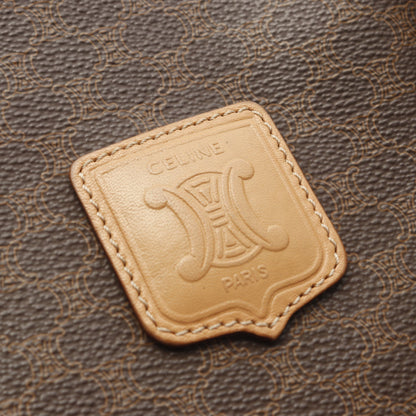 マカダム ミニボストンバッグ PVC レザー ブラウン セリーヌ バッグ CELINE
