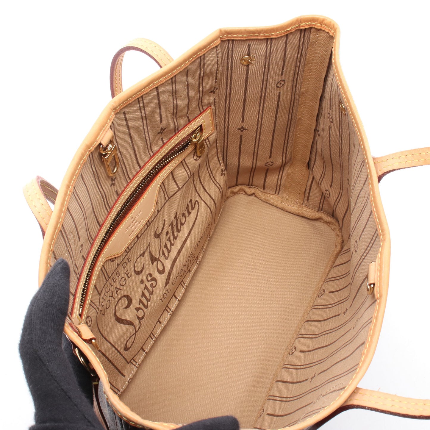 ネヴァーフルPM モノグラム ハンドバッグ トートバッグ PVC レザー ブラウン ルイヴィトン バッグ LOUIS VUITTON