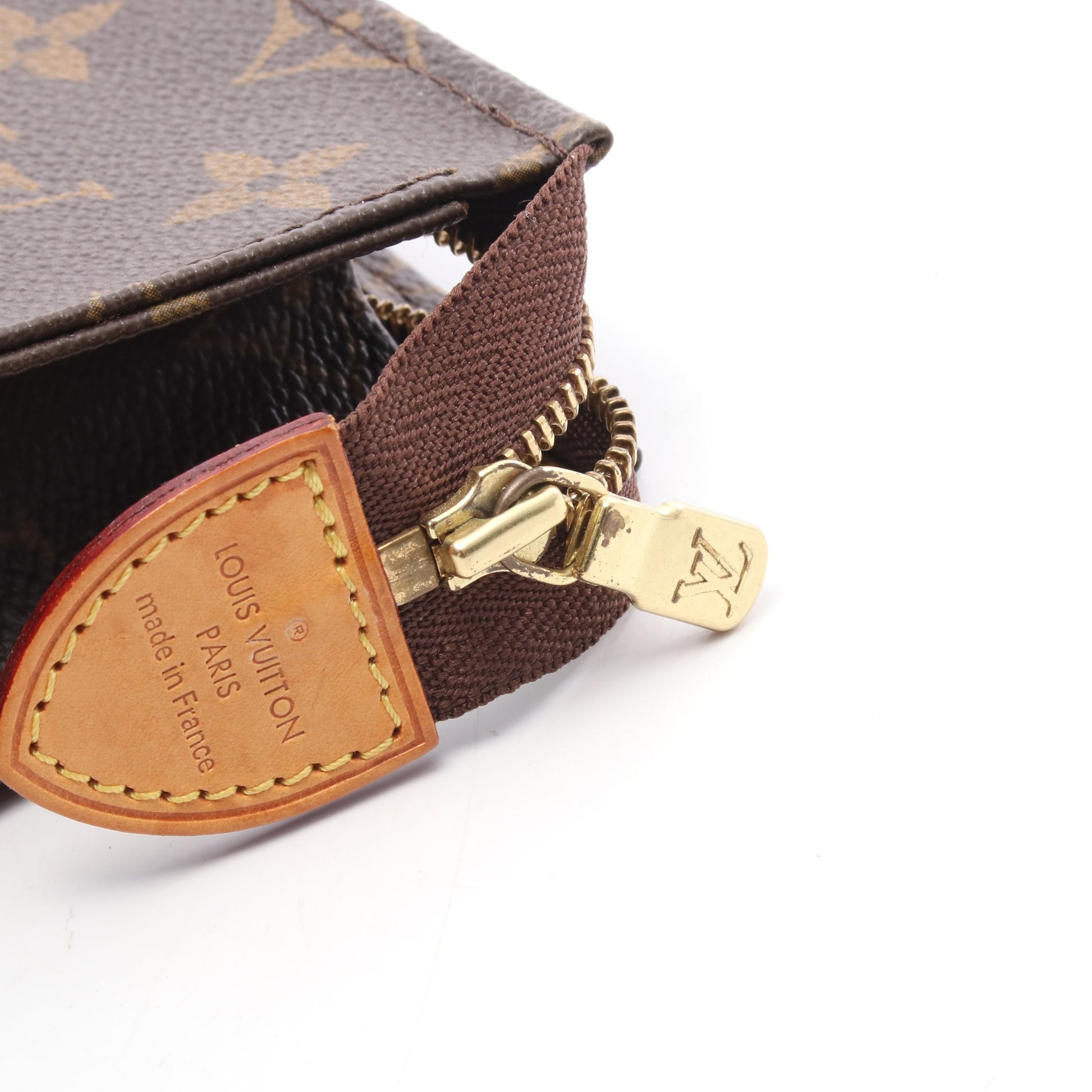 ポッシュ トワレ15 モノグラム コスメポーチ PVC レザー ブラウン ルイヴィトン 財布・小物 LOUIS VUITTON