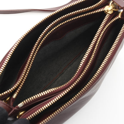TRIO SMALL トリオ スモール ショルダーバッグ レザー ボルドー セリーヌ バッグ CELINE